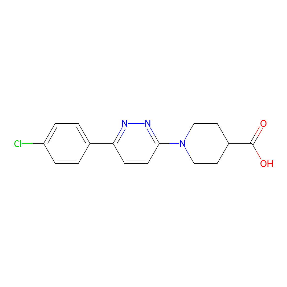 1-[6-(4-Chlorophenyl)pyridazin-3-yl]piperidine-4-carboxylic acid molecular structure, CAS 1017378-26-5