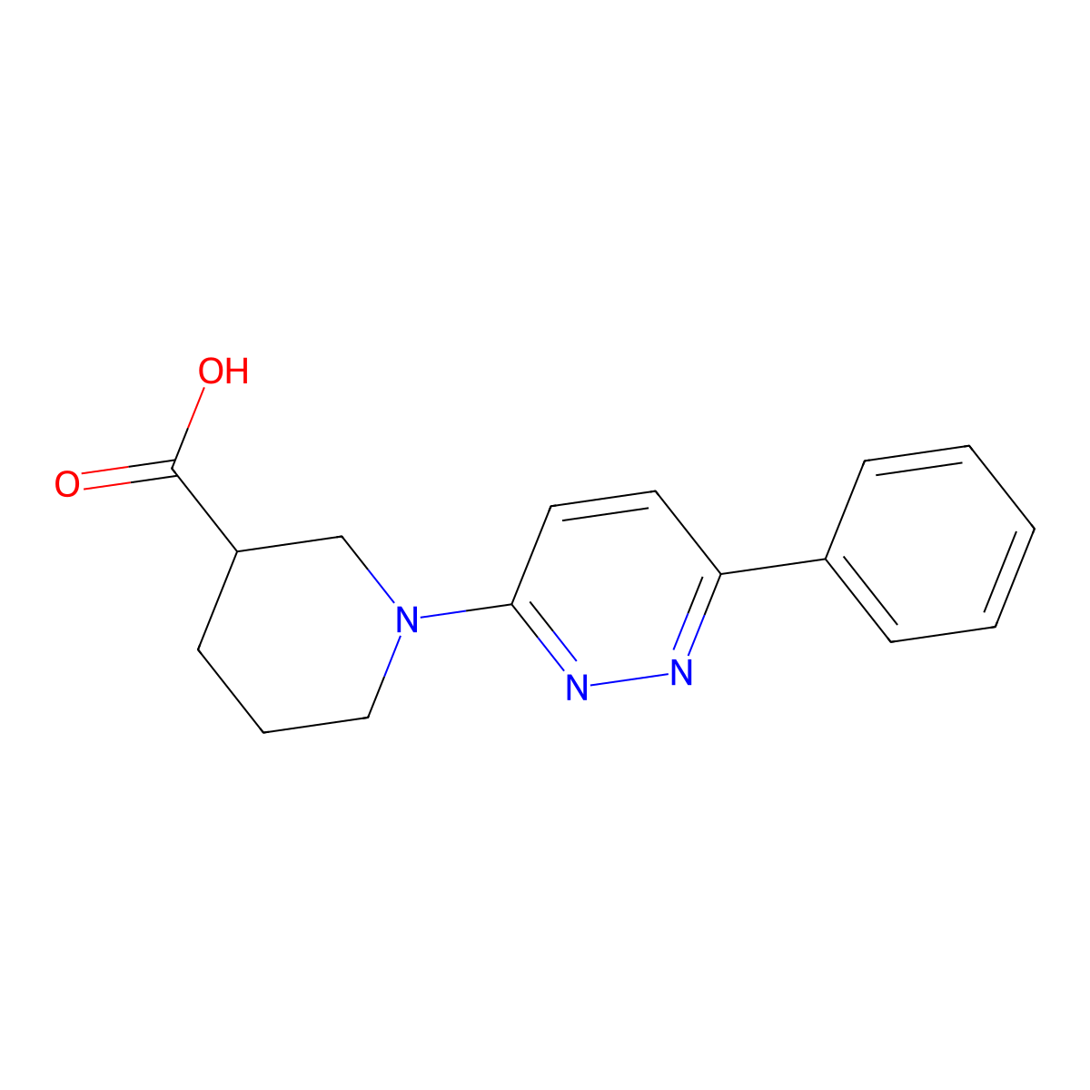 1-(6-Phenylpyridazin-3-yl)piperidine-3-carboxylic acid molecular structure, CAS 1017378-33-4