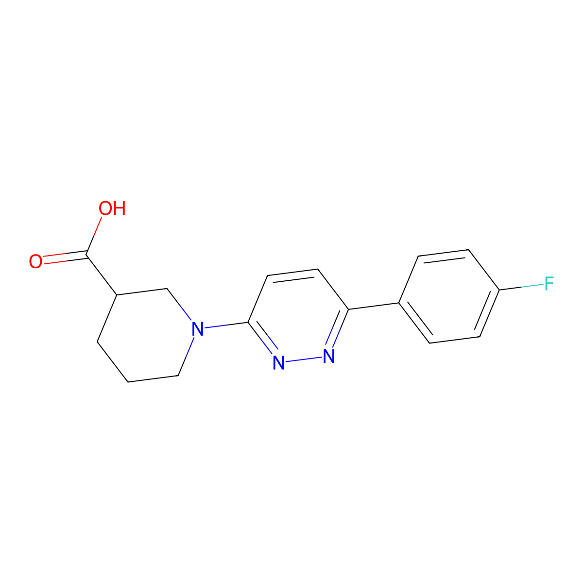 1-[6-(4-Fluorophenyl)pyridazin-3-yl]piperidine-3-carboxylic acid molecular structure, CAS 1017378-39-0