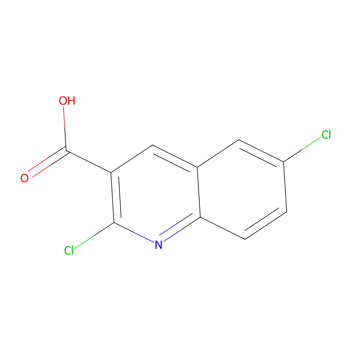 2,6-Dichloroquinoline-3-carboxylic acid molecular structure, CAS 1017378-98-1