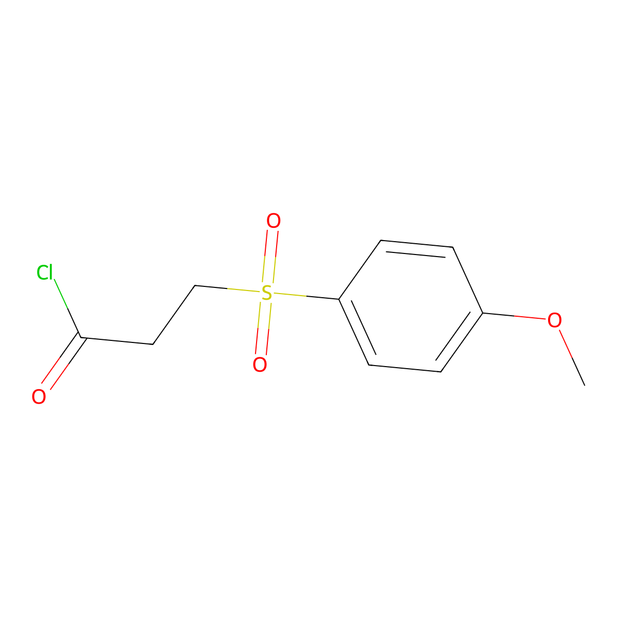 3-((4-Methoxyphenyl)sulfonyl)propanoyl chloride molecular structure, CAS 1017381-16-6