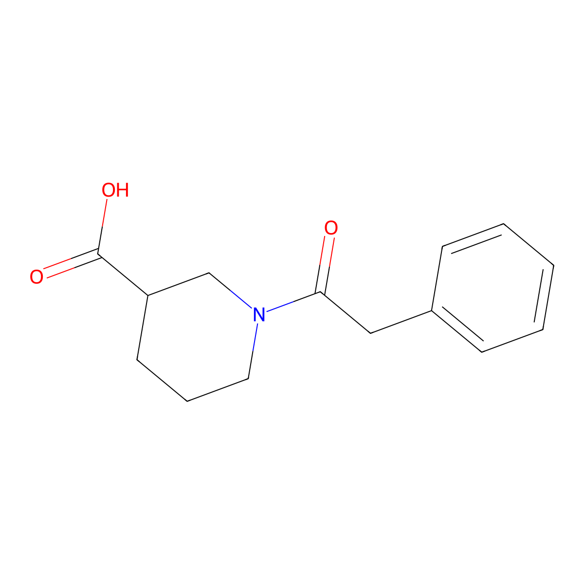 1-(2-Phenylacetyl)piperidine-3-carboxylic acid molecular structure, CAS 1017381-24-6