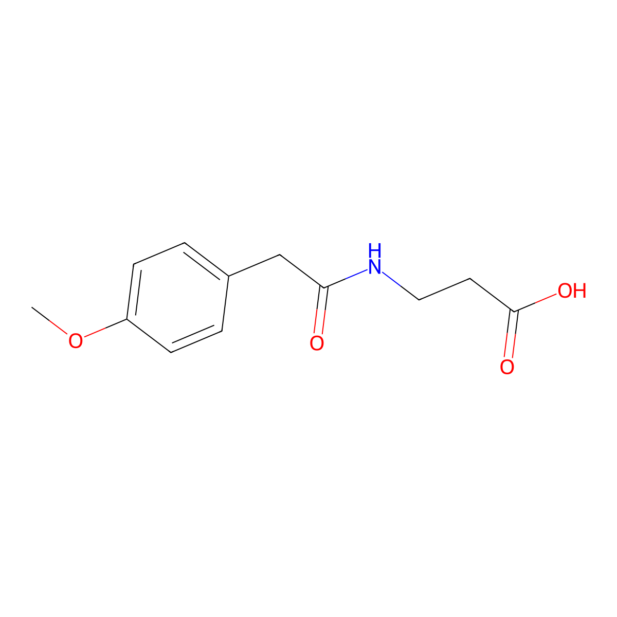 3-(2-(4-Methoxyphenyl)acetamido)propanoic acid molecular structure, CAS 1017381-57-5