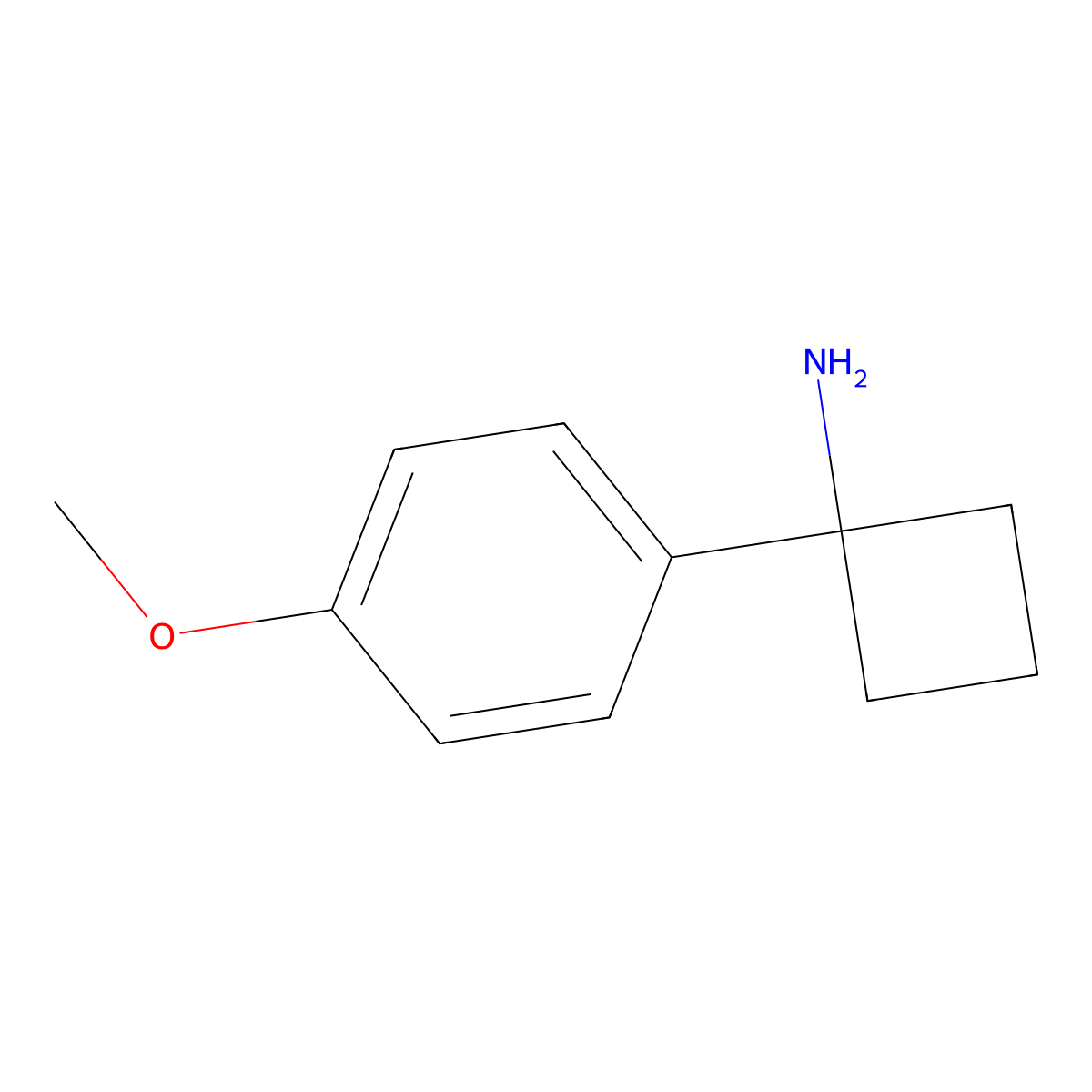 1-(4-Methoxyphenyl)cyclobutanamine molecular structure, CAS 1017387-07-3