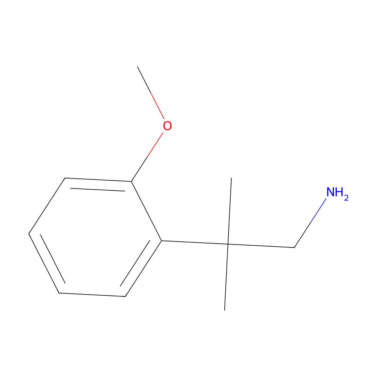2-(2-Methoxyphenyl)-2-methylpropan-1-amine molecular structure, CAS 1017387-13-1