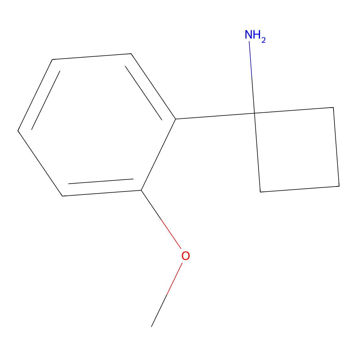 1-(2-Methoxyphenyl)cyclobutanamine molecular structure, CAS 1017387-61-9
