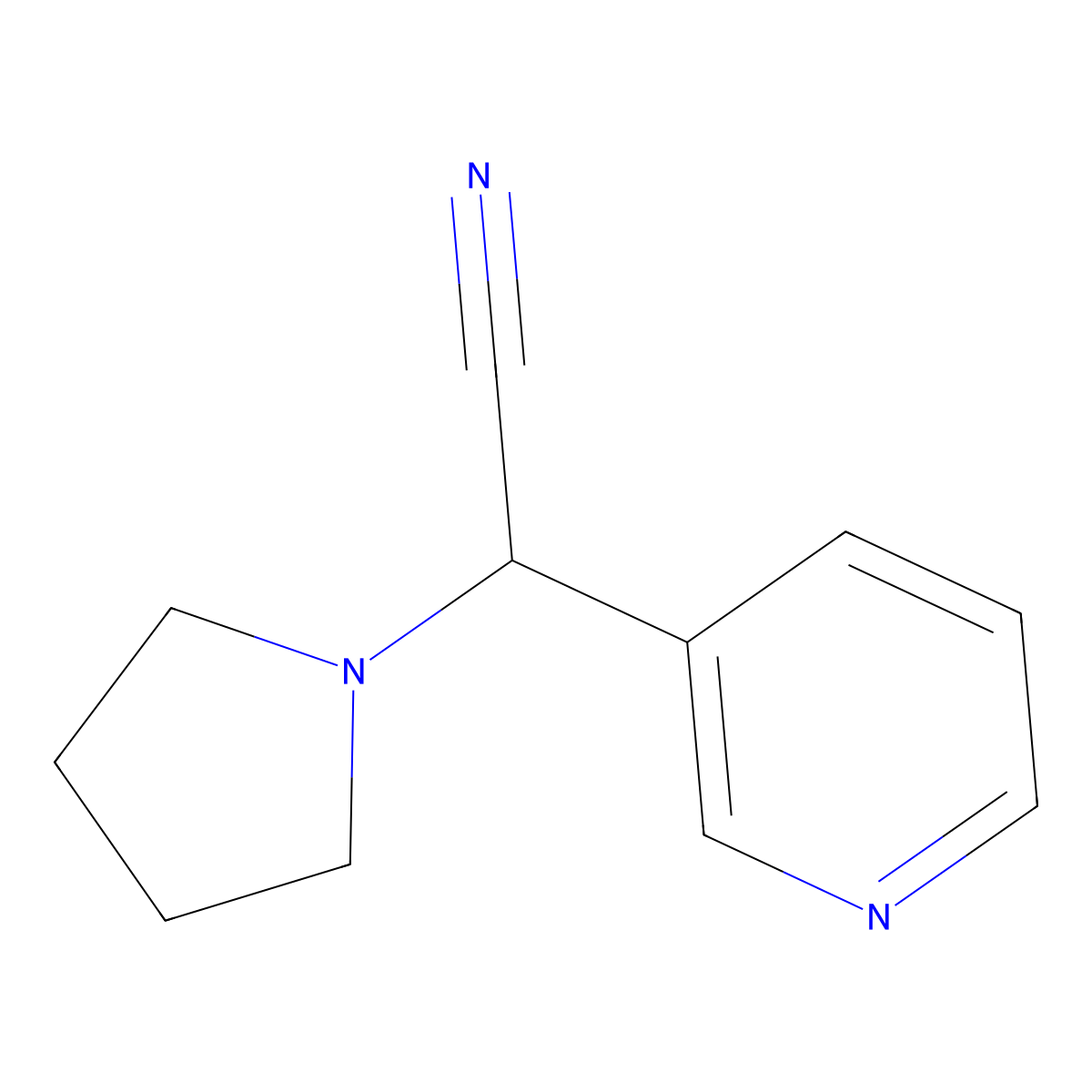 2-(Pyridin-3-YL)-2-(pyrrolidin-1-YL)acetonitrile molecular structure, CAS 1017387-70-0