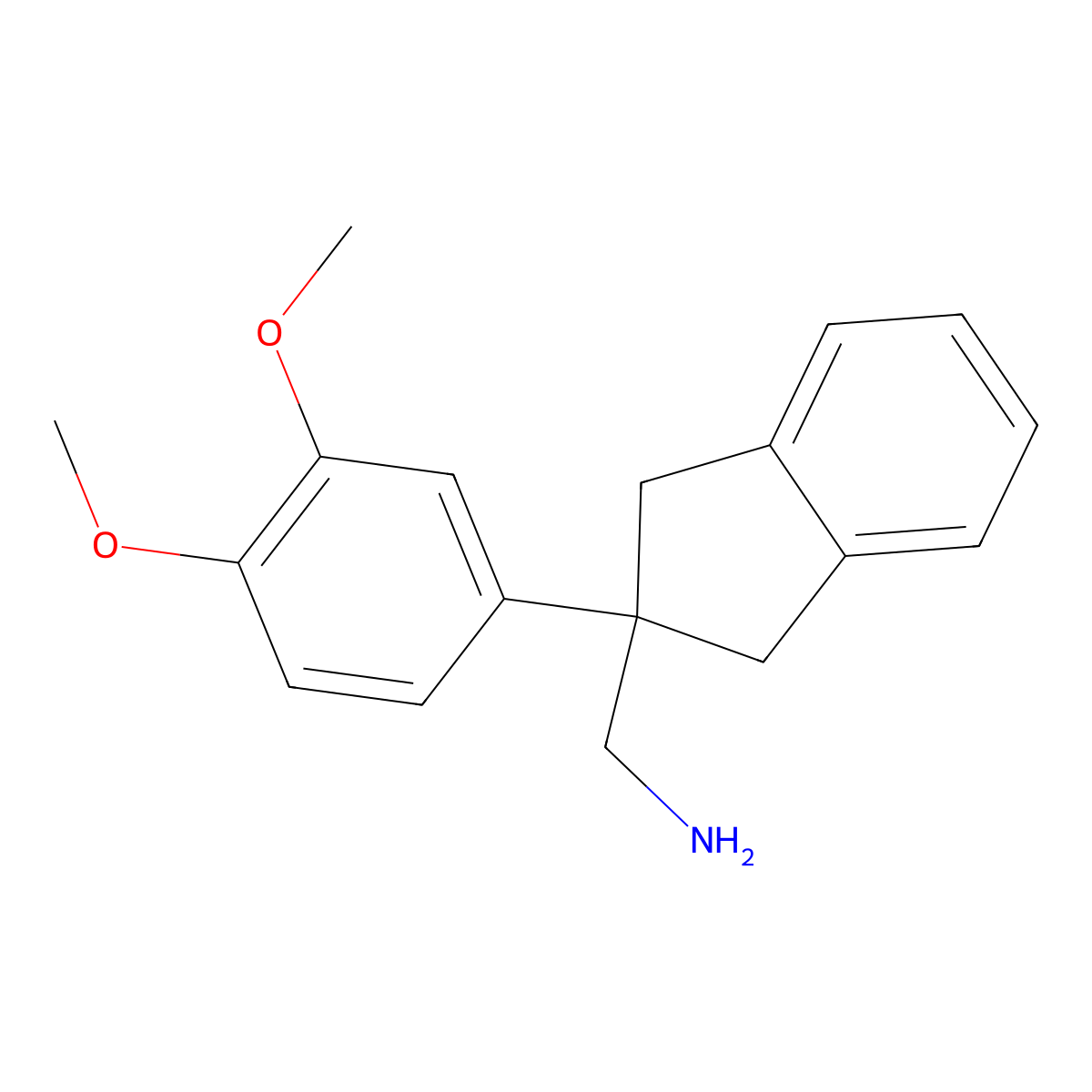 {[2-(3,4-dimethoxyphenyl)-2,3-dihydro-1H-inden-2-yl]methyl}amine molecular structure, CAS 1017387-75-5