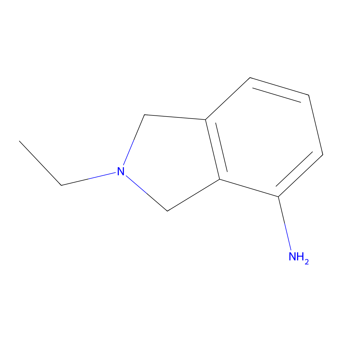 2-ethyl-2,3-dihydro-1H-isoindol-4-amine molecular structure, CAS 1017388-28-1