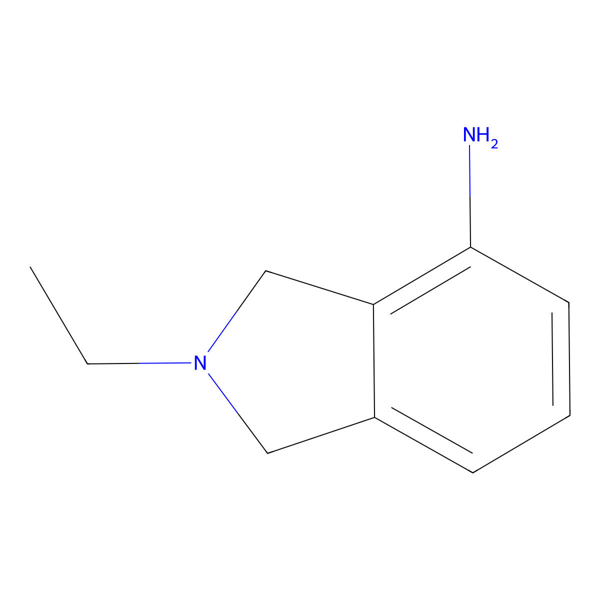 2-ethyl-2,3-dihydro-1H-isoindol-4-amine molecular structure, CAS 1017388-28-1