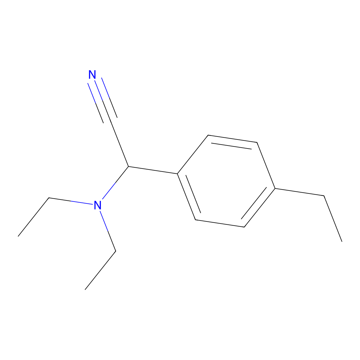 2-(Diethylamino)-2-(4-ethylphenyl)acetonitrile molecular structure, CAS 1017388-30-5