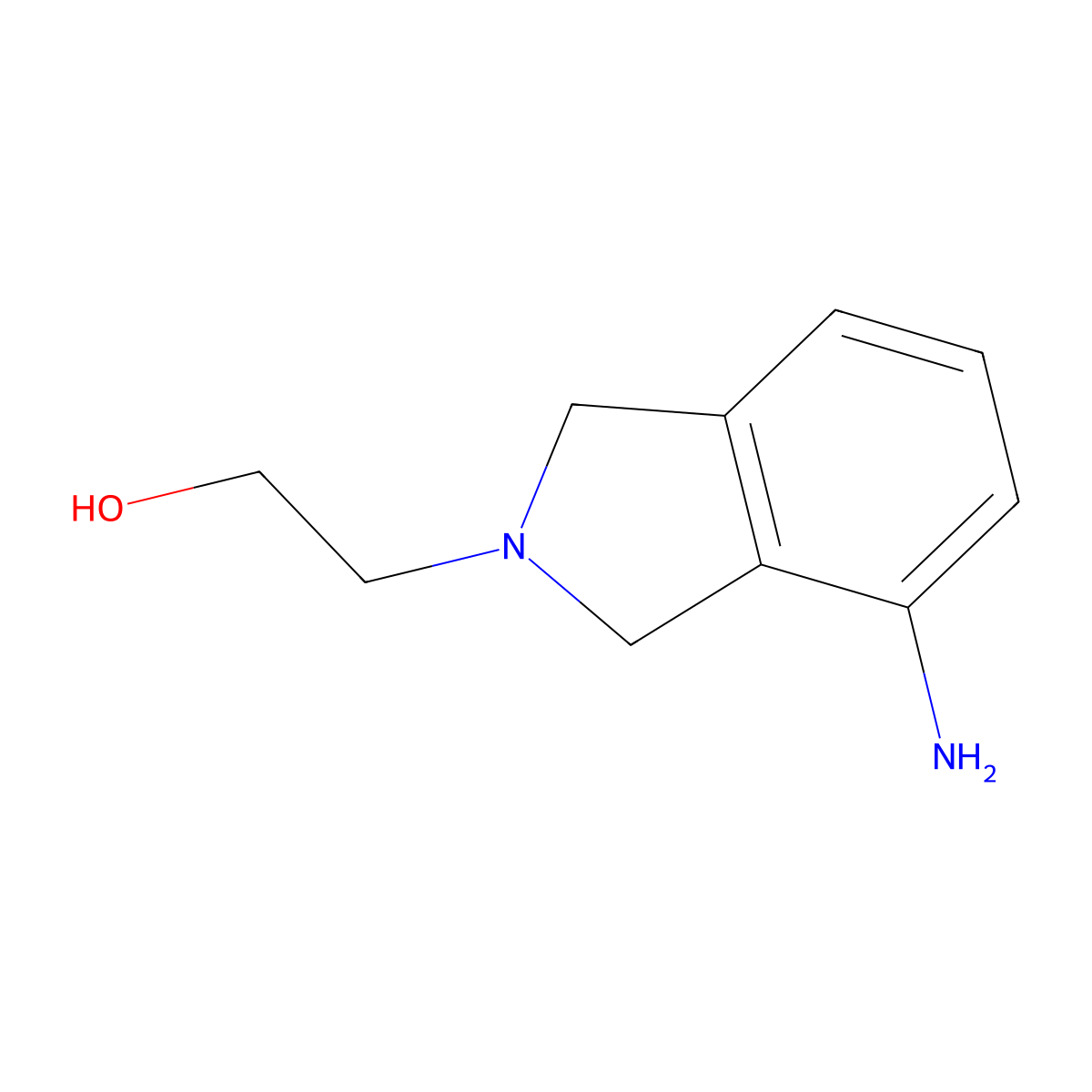 2-(4-amino-2,3-dihydro-1H-isoindol-2-yl)ethan-1-ol molecular structure, CAS 1017388-32-7