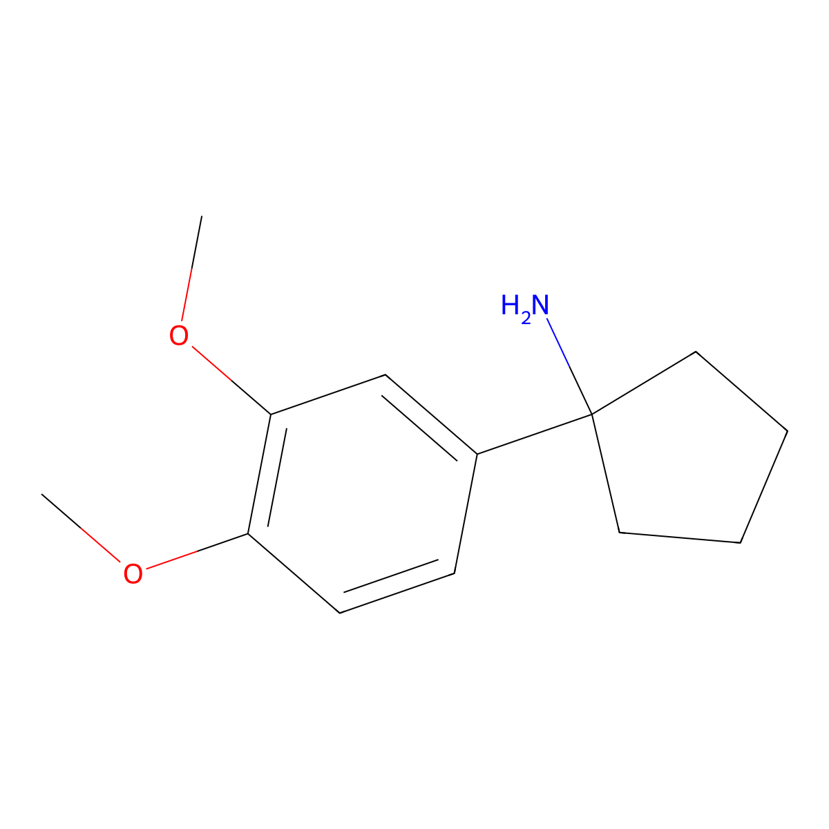 1-(3,4-Dimethoxyphenyl)cyclopentanamine molecular structure, CAS 1017388-35-0