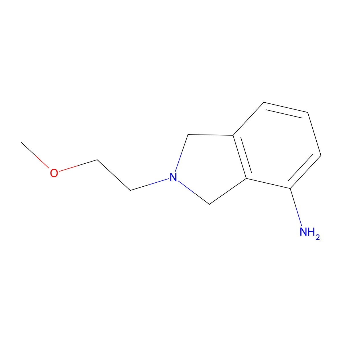 2-(2-methoxyethyl)-2,3-dihydro-1H-isoindol-4-amine molecular structure, CAS 1017388-36-1
