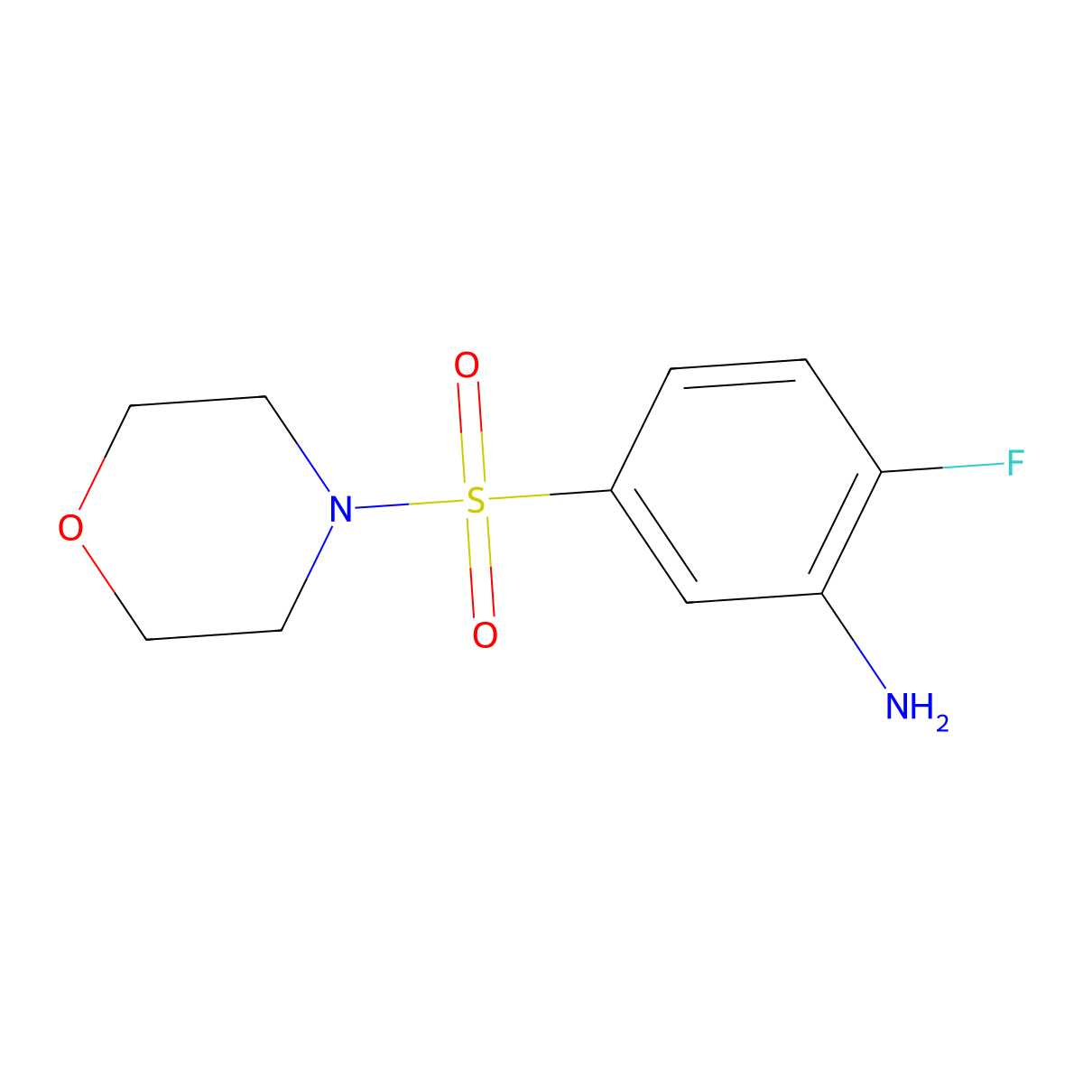 2-Fluoro-5-(morpholine-4-sulfonyl)aniline molecular structure, CAS 1017390-45-2