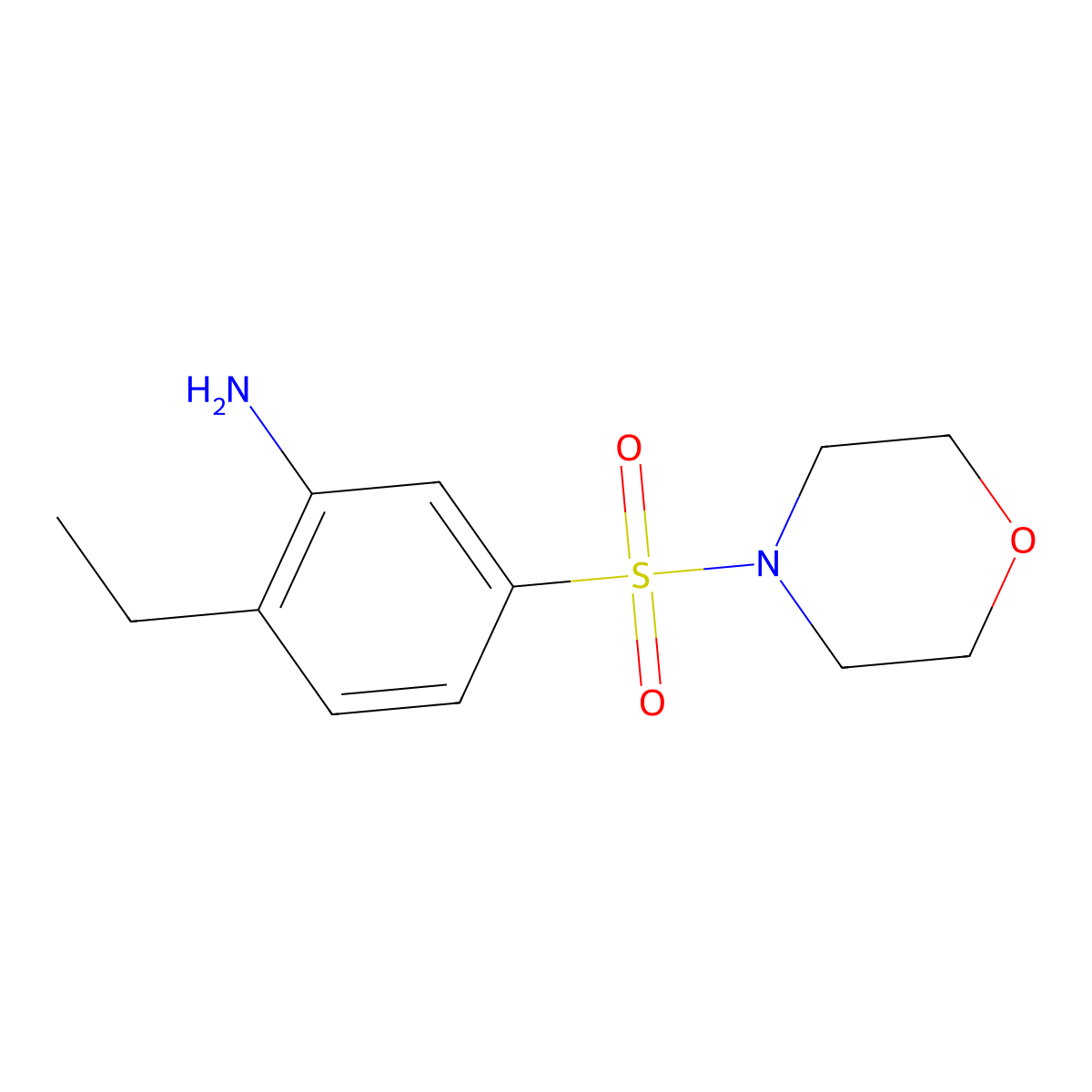 2-Ethyl-5-(morpholine-4-sulfonyl)aniline molecular structure, CAS 1017390-48-5