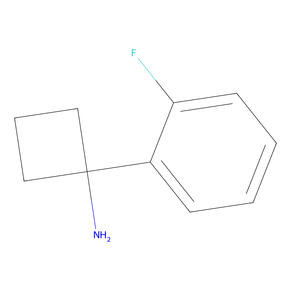 1-(2-Fluorophenyl)cyclobutanamine molecular structure, CAS 1017391-62-6