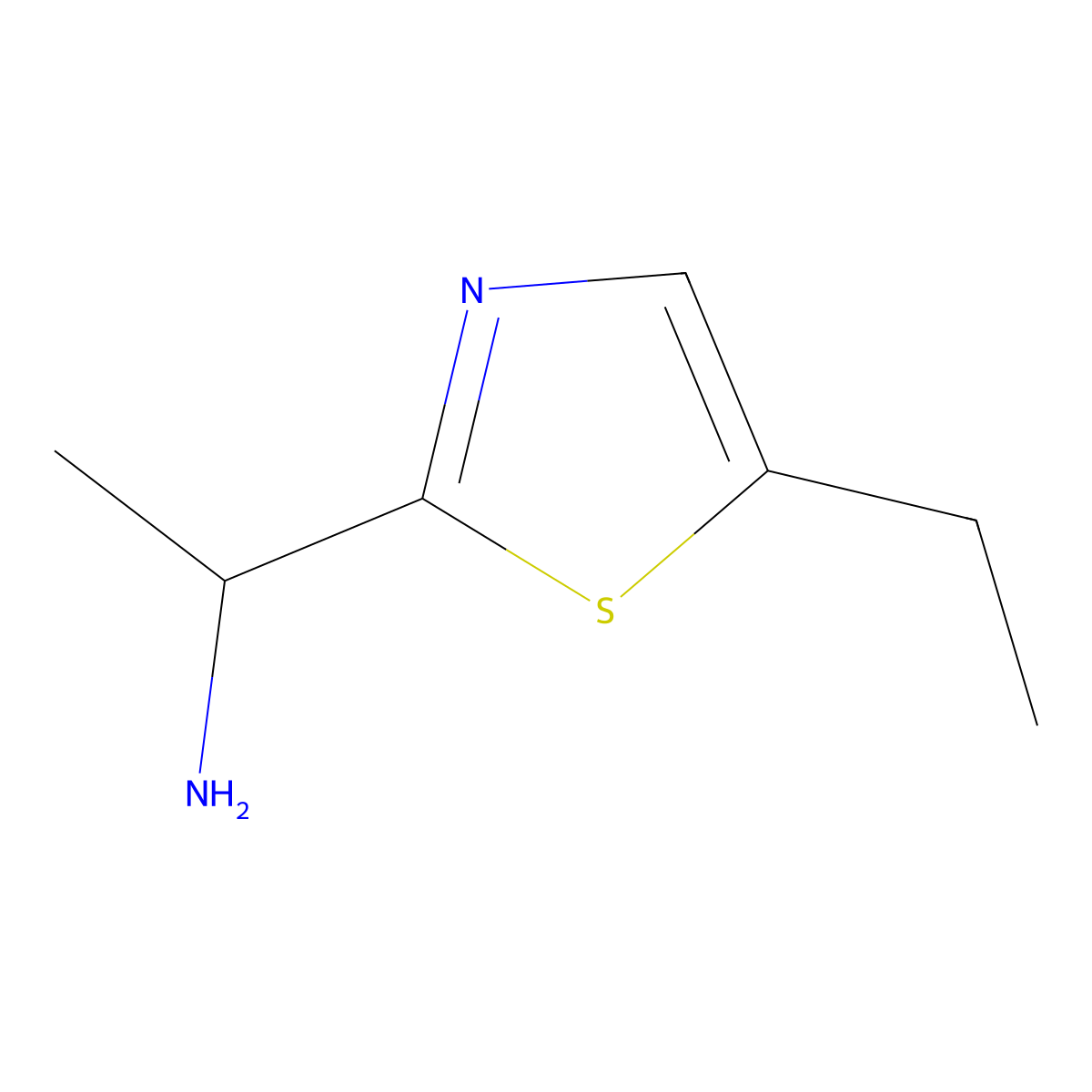 1-(5-Ethyl-1,3-thiazol-2-yl)ethan-1-amine molecular structure, CAS 1017391-90-0