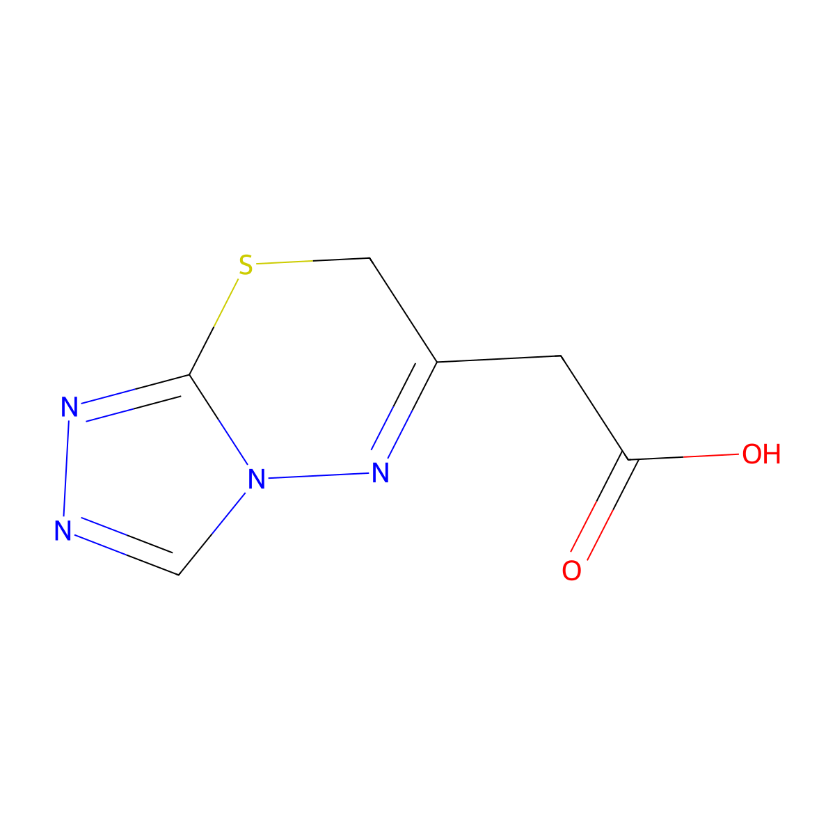 6-(Carboxymethyl)-7H-[1,2,4]triazolo[3,4-b][1,3,4]thiadiazine molecular structure, CAS 1017393-74-6