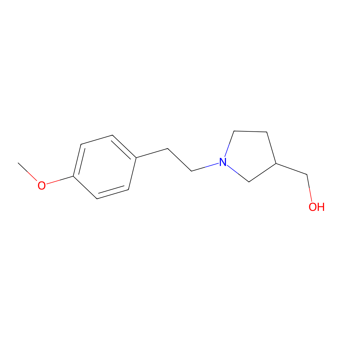 [1-[2-(4-Methoxyphenyl)ethyl]pyrrolidin-3-yl]methanol molecular structure, CAS 1017395-90-2