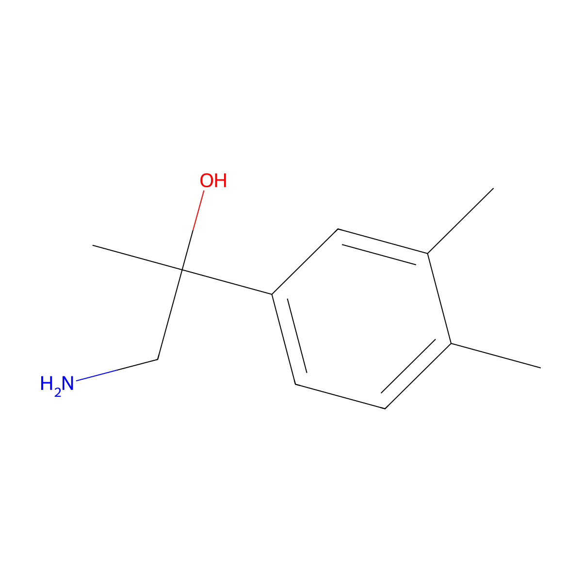 1-Amino-2-(3,4-dimethylphenyl)propan-2-ol molecular structure, CAS 1017397-16-8
