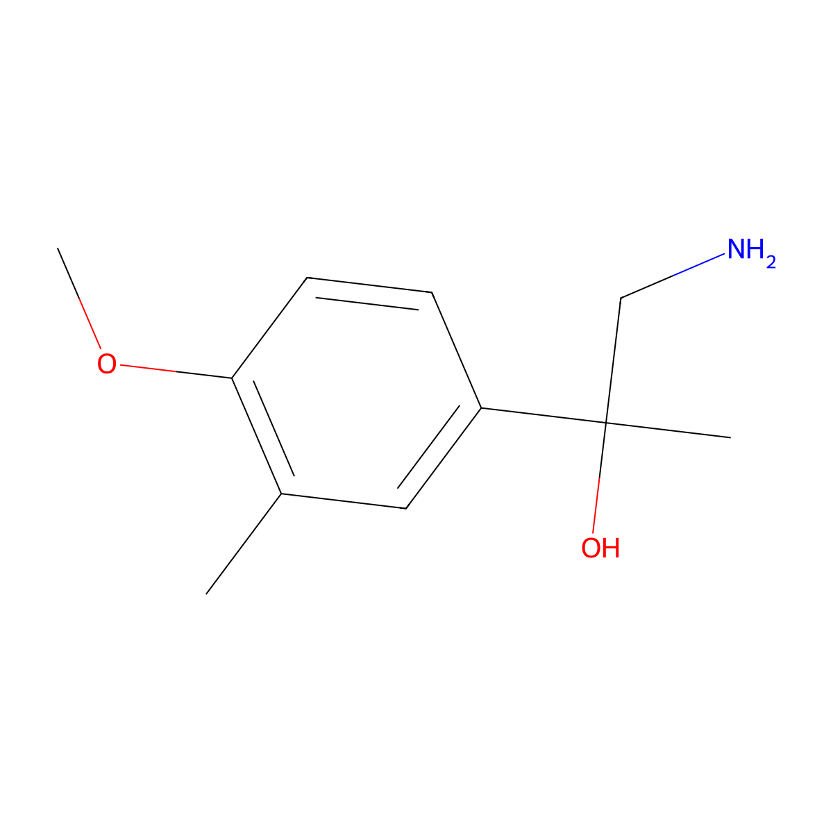 1-Amino-2-(4-methoxy-3-methylphenyl)propan-2-ol molecular structure, CAS 1017397-21-5