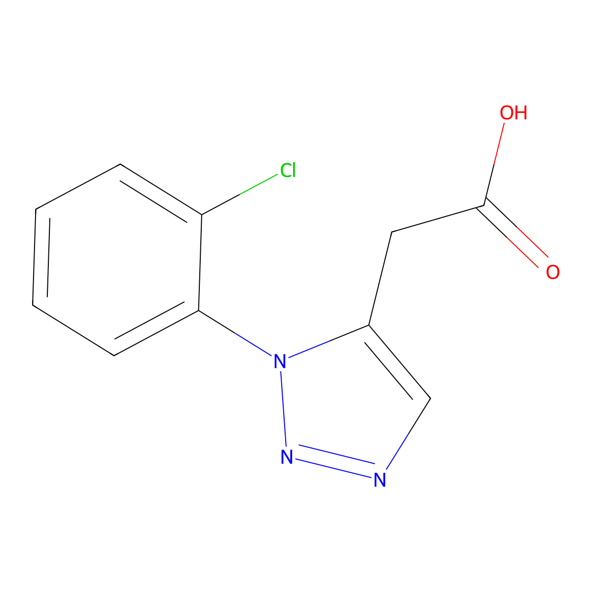 [1-(2-chlorophenyl)-1H-1,2,3-triazol-5-yl]acetic acid molecular structure, CAS 1017399-57-3