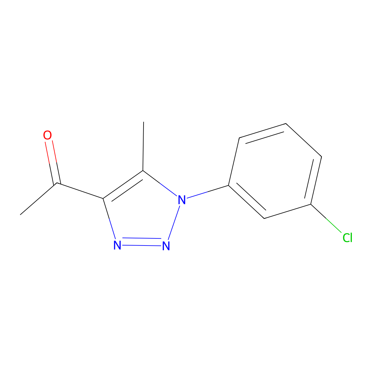 1-[1-(3-chlorophenyl)-5-methyl-1H-1,2,3-triazol-4-yl]ethan-1-one molecular structure, CAS 1017399-61-9