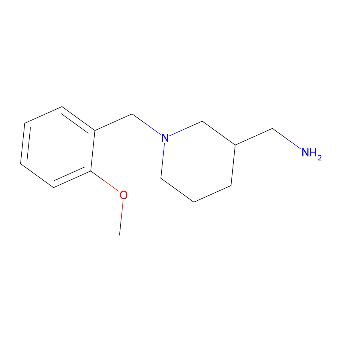 (1-(2-Methoxybenzyl)piperidin-3-yl)methanamine molecular structure, CAS 1017399-89-1