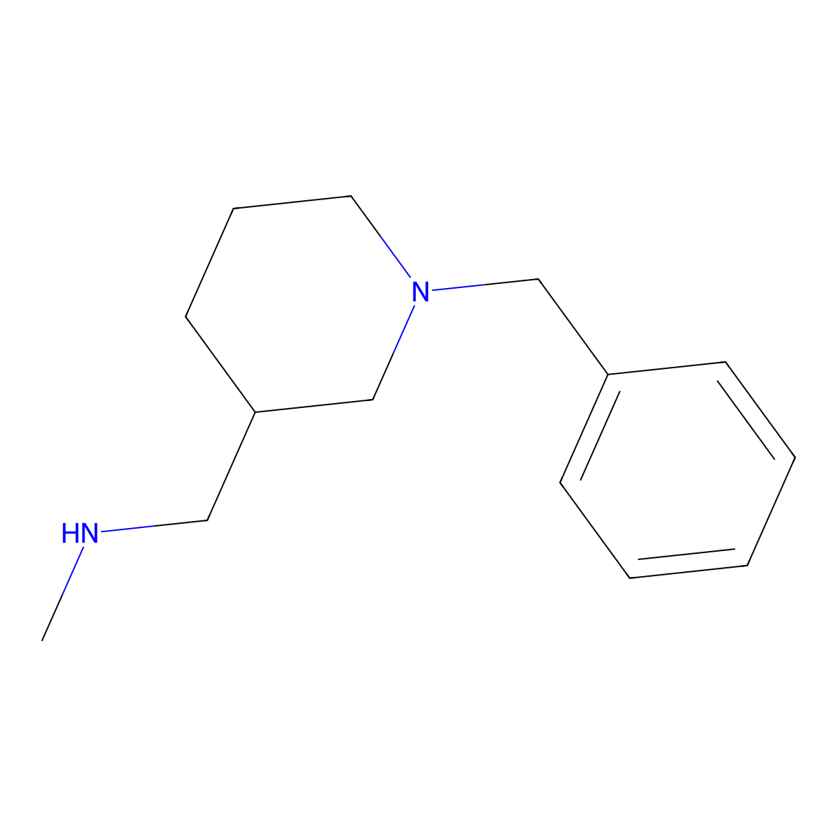 1-(1-benzylpiperidin-3-yl)-N-methylmethanamine molecular structure, CAS 1017400-36-0