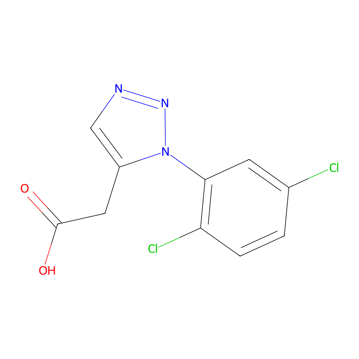 [1-(2,5-dichlorophenyl)-1H-1,2,3-triazol-5-yl]acetic acid molecular structure, CAS 1017405-04-7