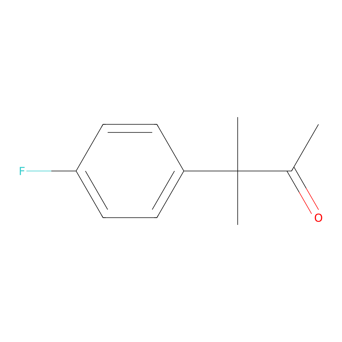 3-(4-Fluorophenyl)-3-methylbutan-2-one molecular structure, CAS 1017409-06-1