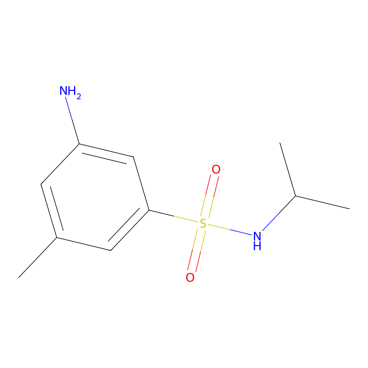 3-Amino-n-isopropyl-5-methylbenzenesulfonamide molecular structure, CAS 1017409-90-3