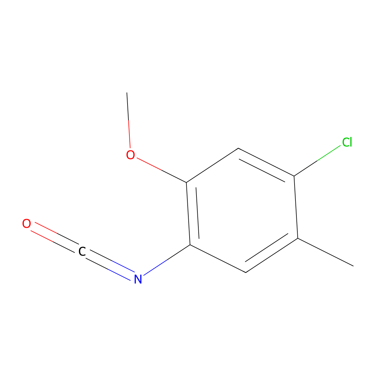 1-Chloro-4-isocyanato-5-methoxy-2-methylbenzene molecular structure, CAS 1017412-00-8