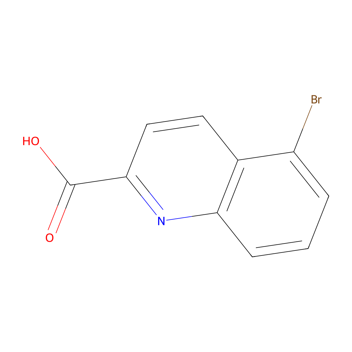 5-Bromoquinoline-2-carboxylic acid molecular structure, CAS 1017412-53-1