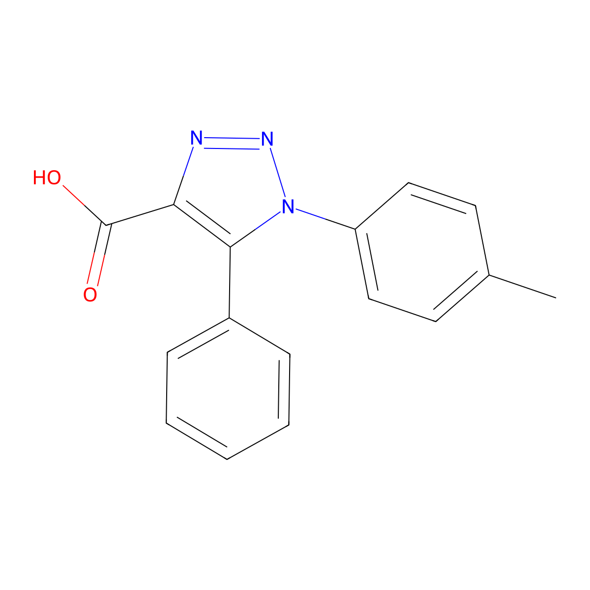 1-(4-Methylphenyl)-5-phenyl-1h-1,2,3-triazole-4-carboxylic acid molecular structure, CAS 1017415-39-2