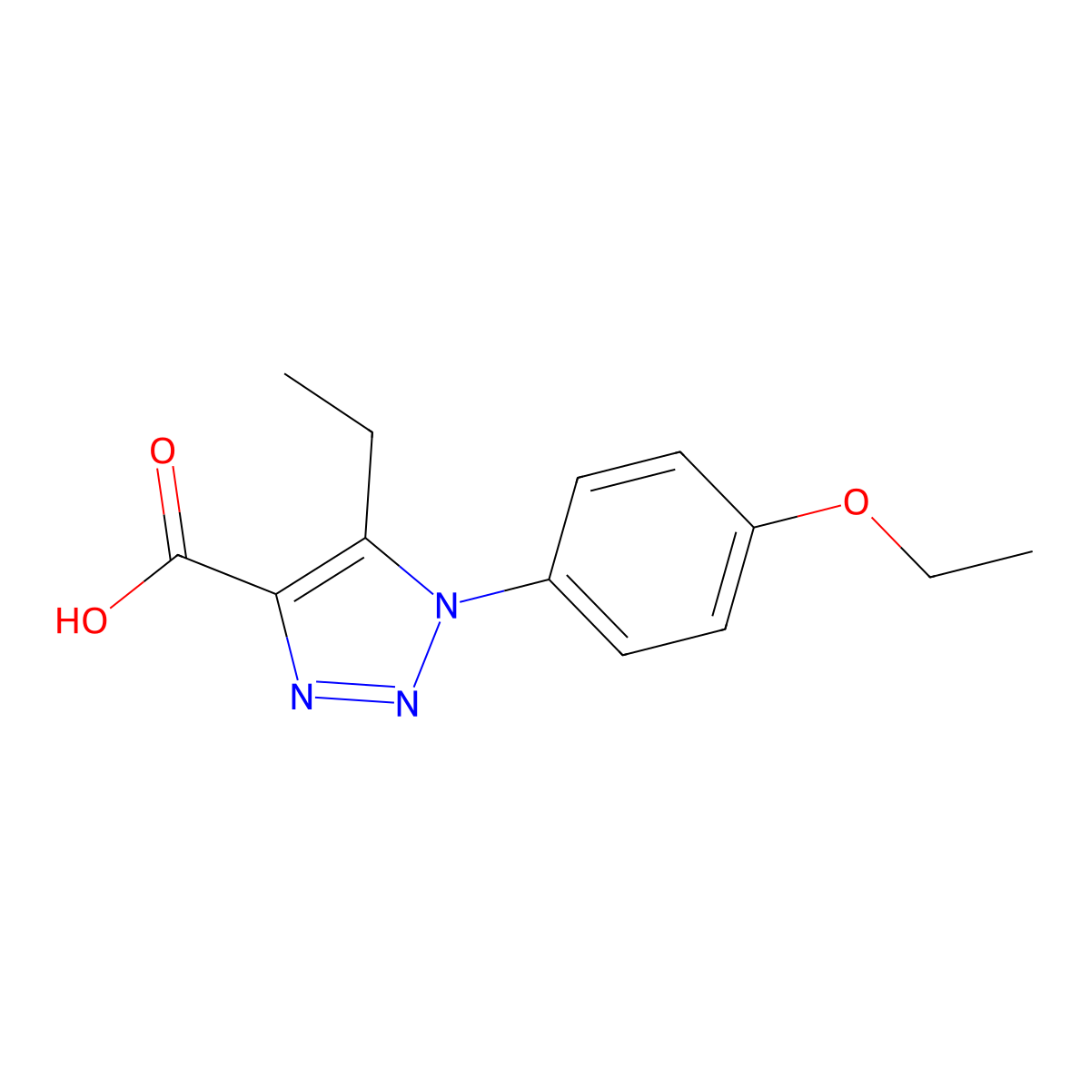 1-(4-ethoxyphenyl)-5-ethyl-1H-1,2,3-triazole-4-carboxylic acid molecular structure, CAS 1017416-73-7