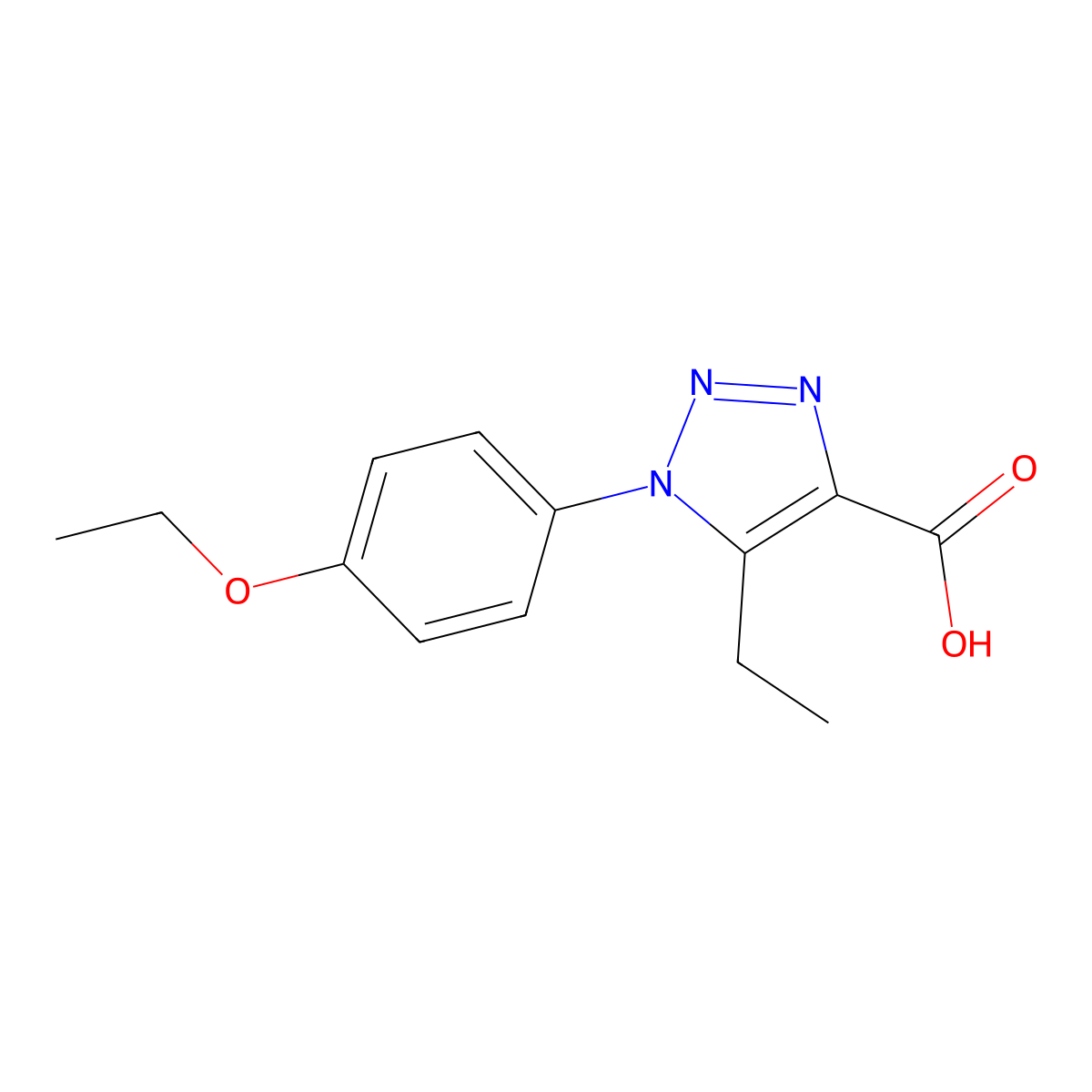 1-(4-ethoxyphenyl)-5-ethyl-1H-1,2,3-triazole-4-carboxylic acid molecular structure, CAS 1017416-73-7