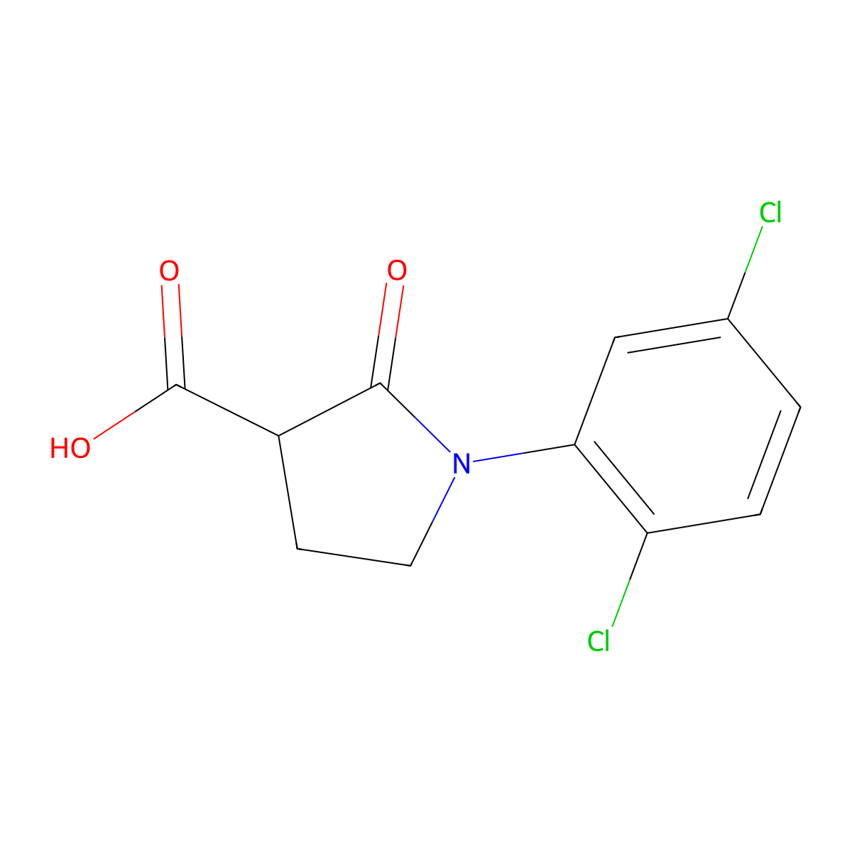 1-(2,5-Dichlorophenyl)-2-oxopyrrolidine-3-carboxylic acid molecular structure, CAS 1017417-38-7