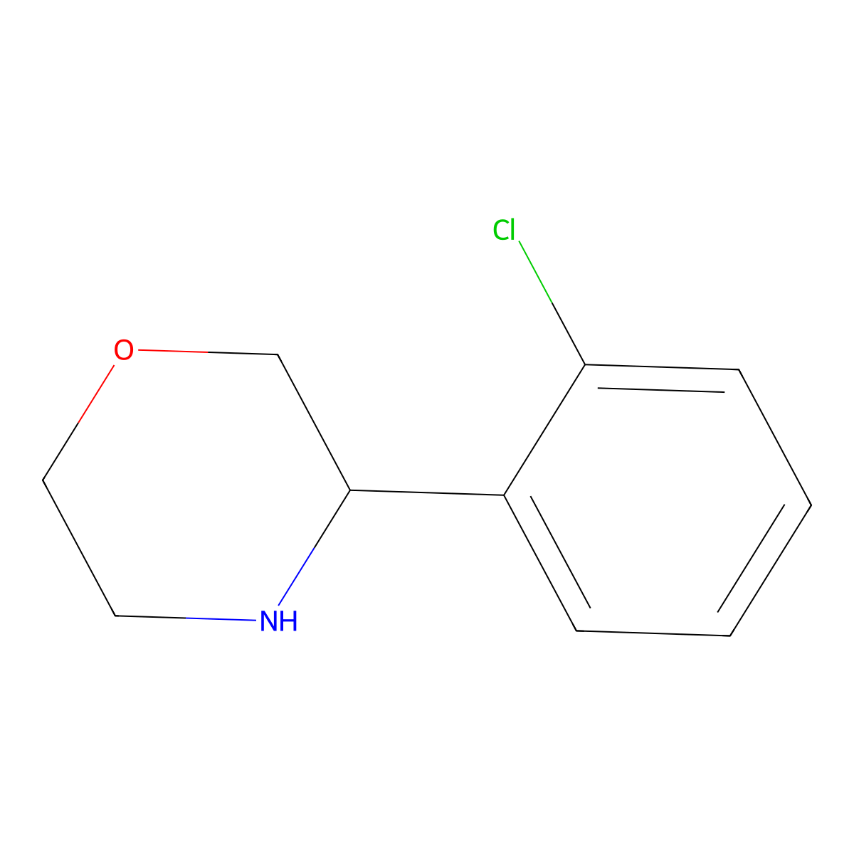 3-(2-Chlorophenyl)morpholine molecular structure, CAS 1017418-57-3