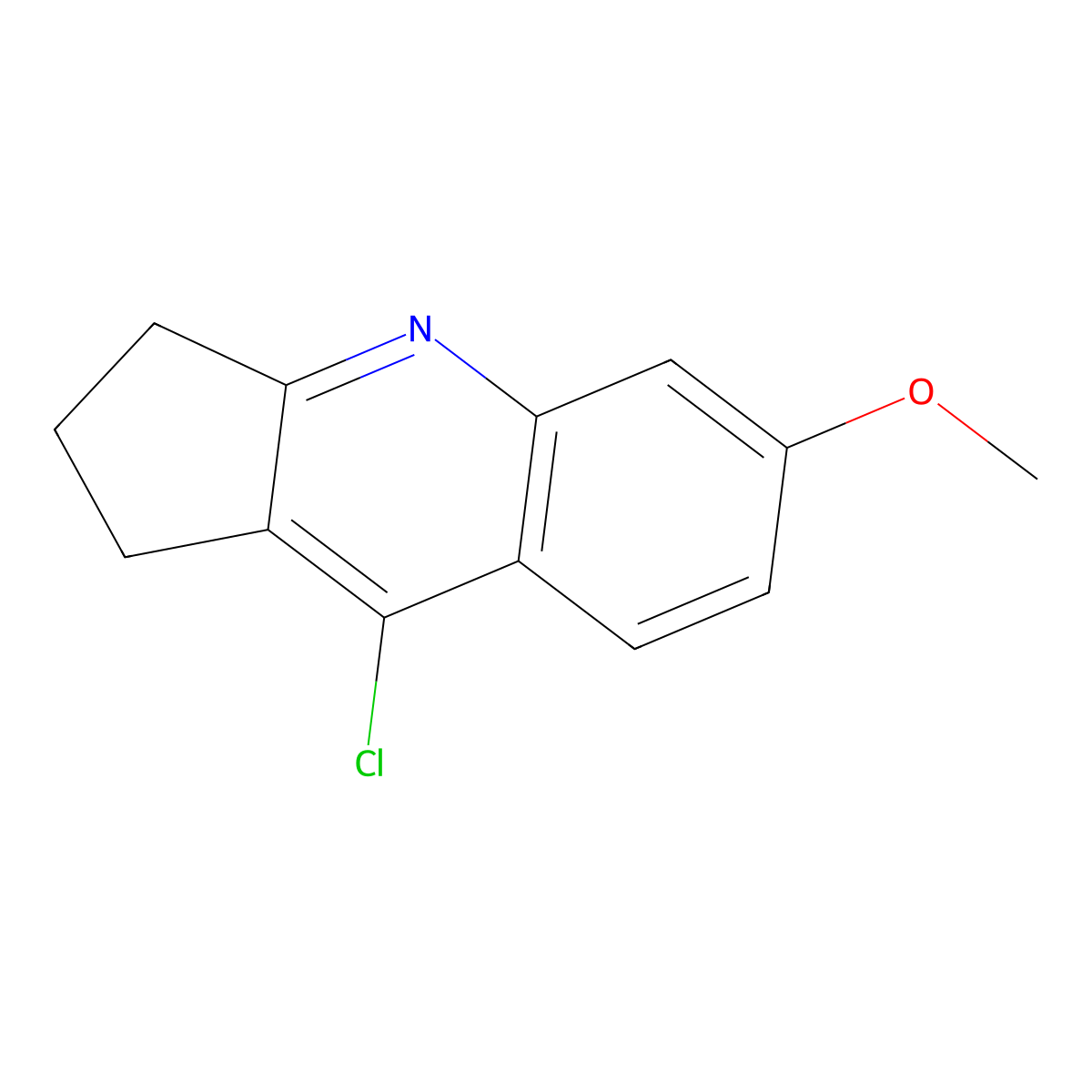 9-chloro-6-methoxy-2,3-dihydro-1H-cyclopenta[b]quinoline molecular structure, CAS 1017418-71-1