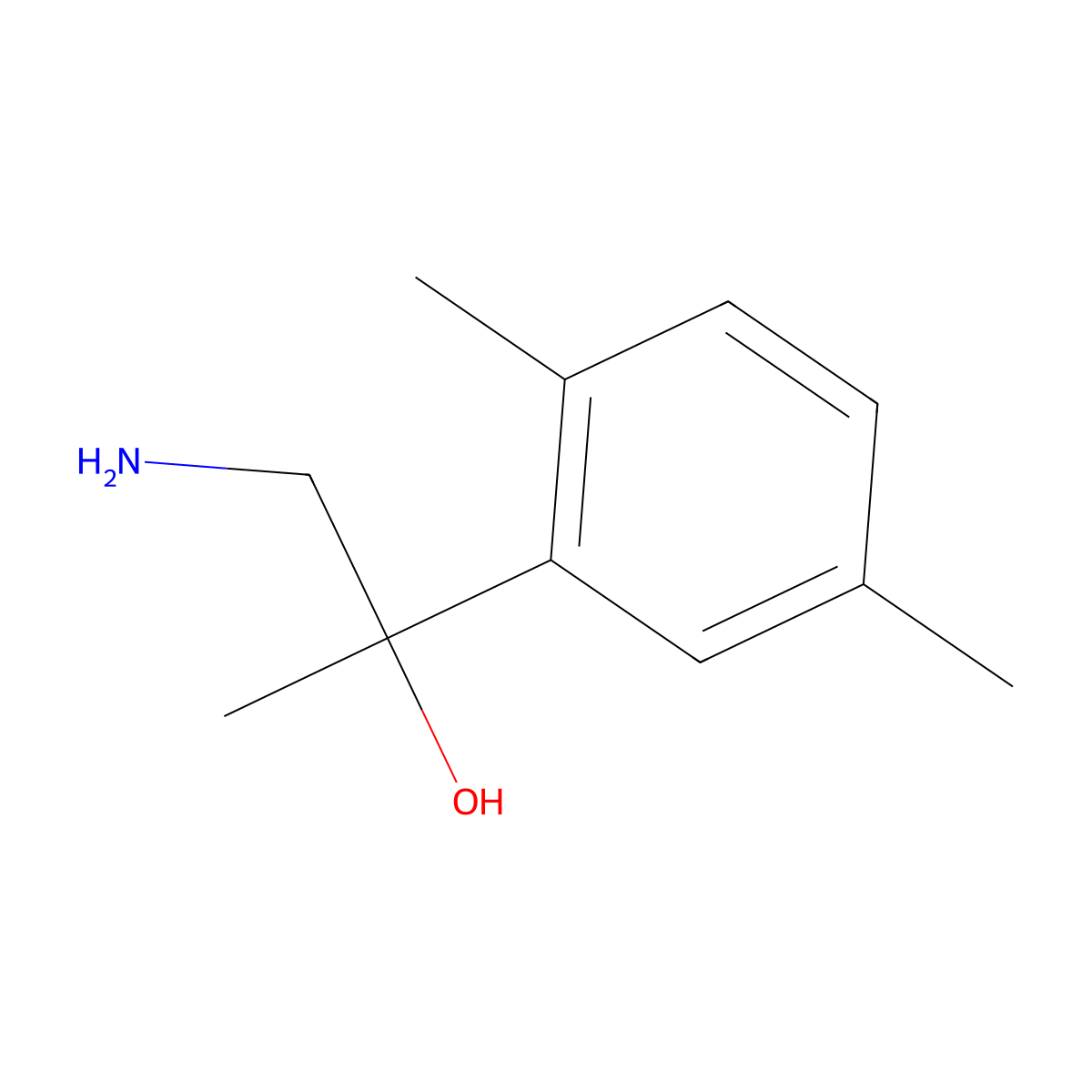 1-Amino-2-(2,5-dimethylphenyl)propan-2-ol molecular structure, CAS 1017419-02-1