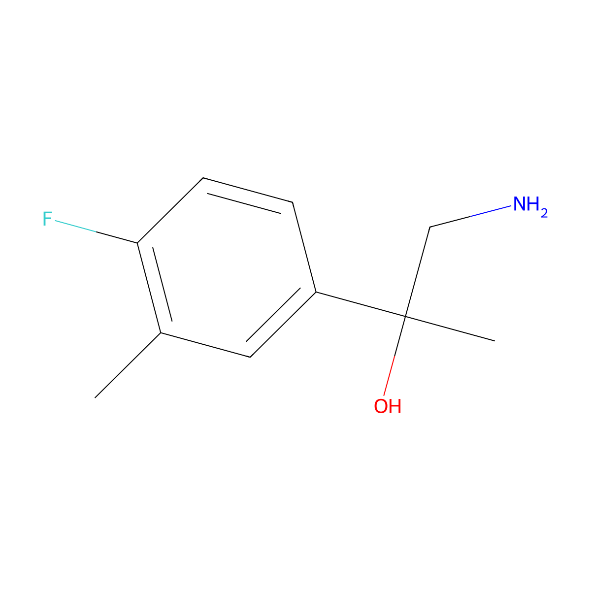 1-Amino-2-(4-fluoro-3-methylphenyl)propan-2-ol molecular structure, CAS 1017419-05-4