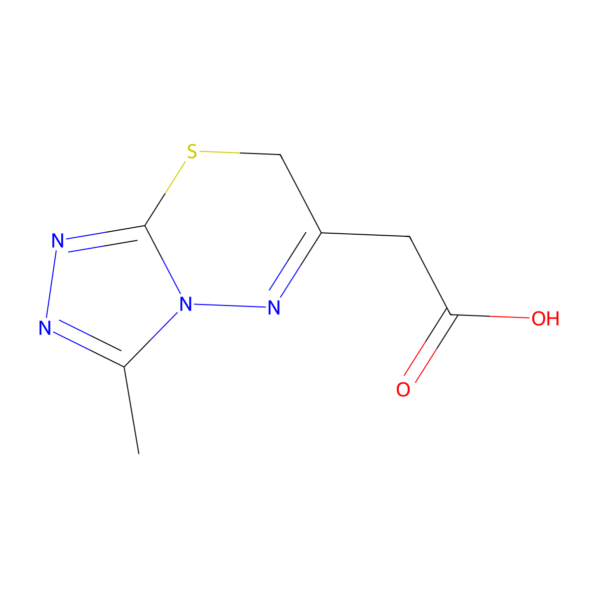 2-{3-methyl-7H-[1,2,4]triazolo[3,4-b][1,3,4]thiadiazin-6-yl}acetic acid molecular structure, CAS 1017422-44-4