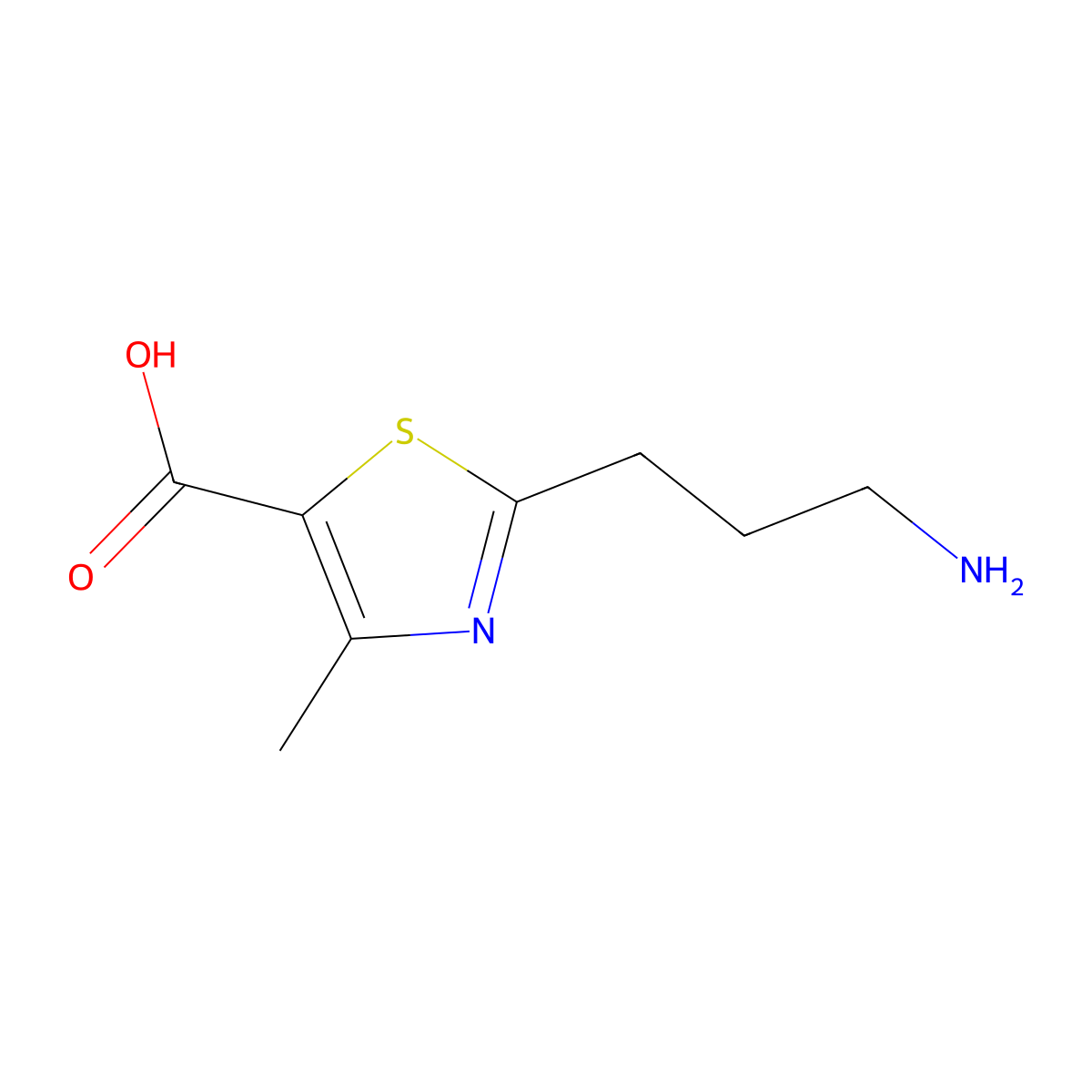 2-(3-Aminopropyl)-4-methyl-1,3-thiazole-5-carboxylic acid molecular structure, CAS 1017422-62-6