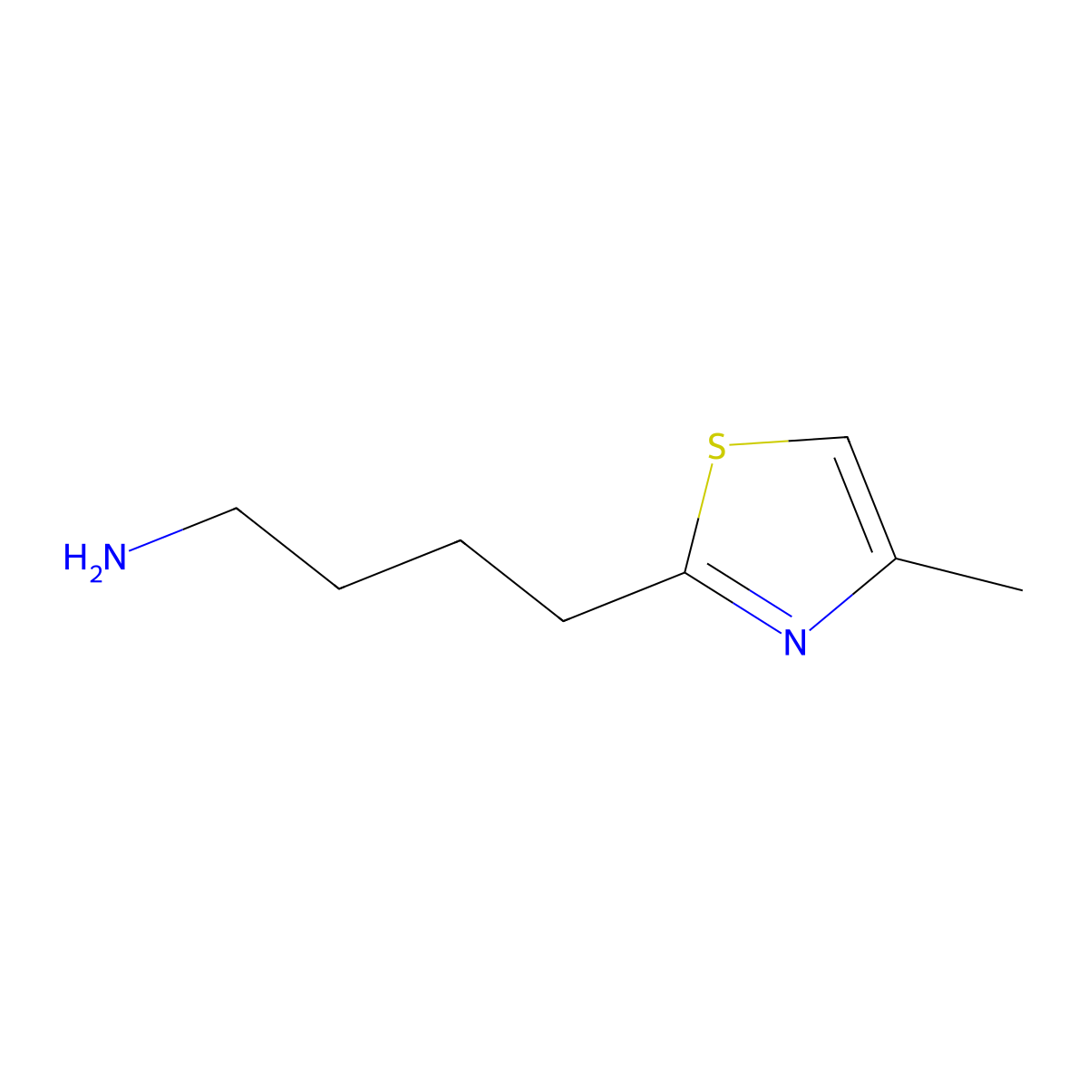 4-(4-Methyl-1,3-thiazol-2-yl)butan-1-amine molecular structure, CAS 1017422-97-7