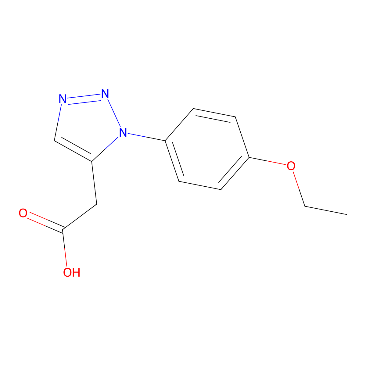 [1-(4-ethoxyphenyl)-1H-1,2,3-triazol-5-yl]acetic acid molecular structure, CAS 1017423-76-5