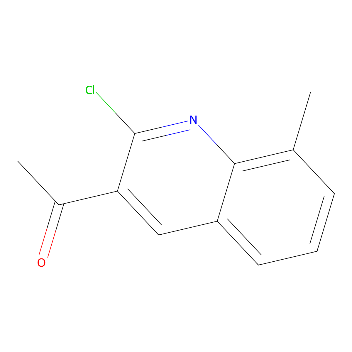 1-(2-Chloro-8-methylquinolin-3-yl)ethanone molecular structure, CAS 1017428-95-3