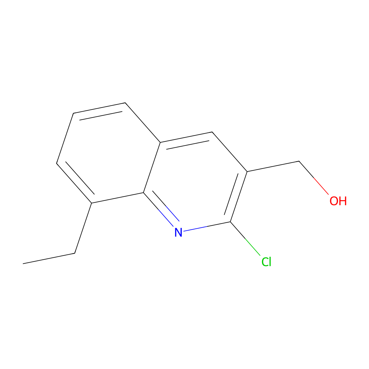 (2-Chloro-8-ethylquinolin-3-yl)methanol molecular structure, CAS 1017429-39-8