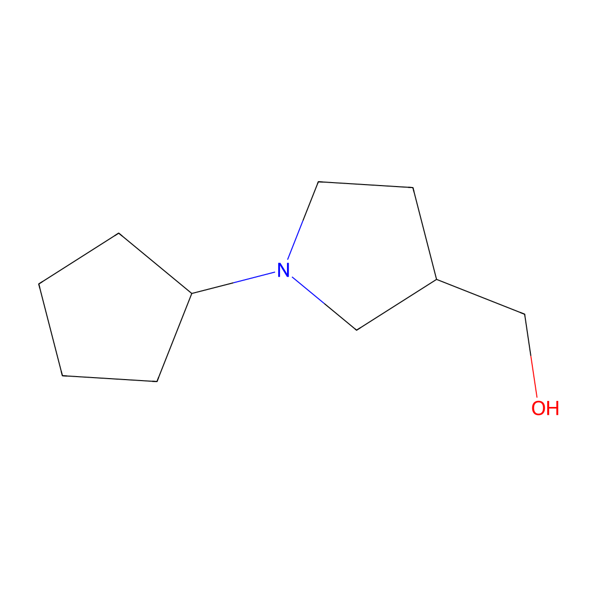 (1-Cyclopentylpyrrolidin-3-yl)methanol molecular structure, CAS 1017429-88-7